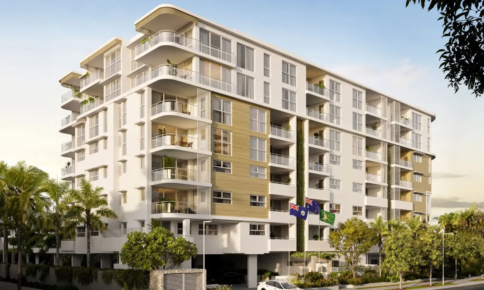 Multi level retirement apartment complex developed by Vantage